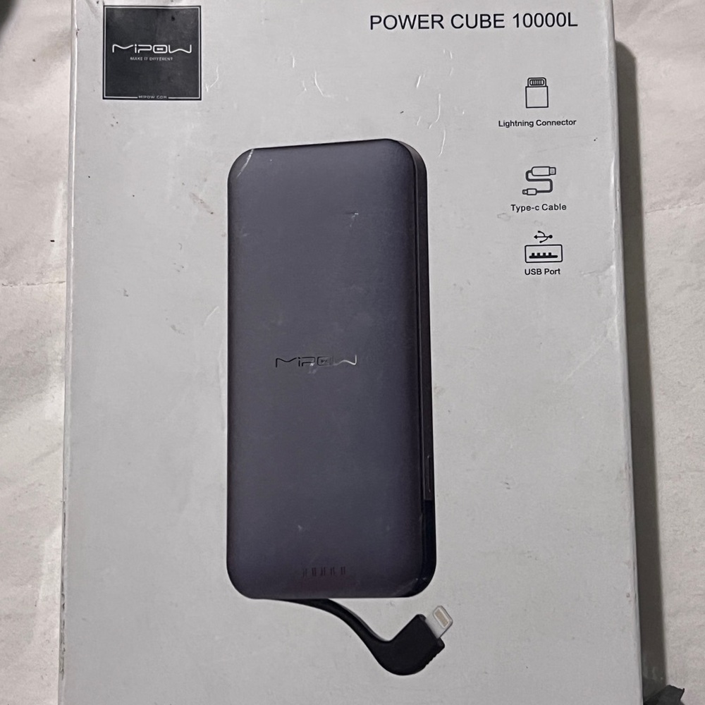 MiPow Power Cube 10000L Backup Battery Charger ,Apple & Android (New)